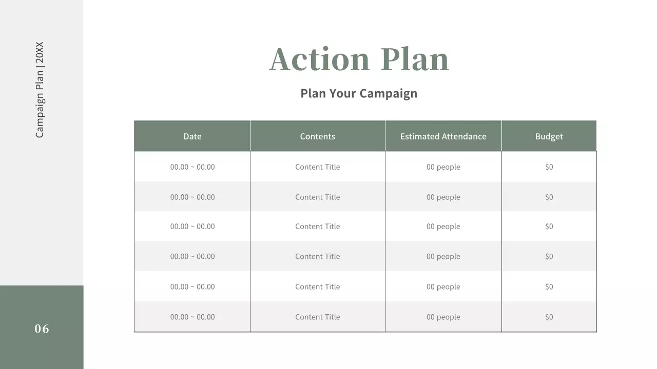 Green Modern Campaign Plan Presentation