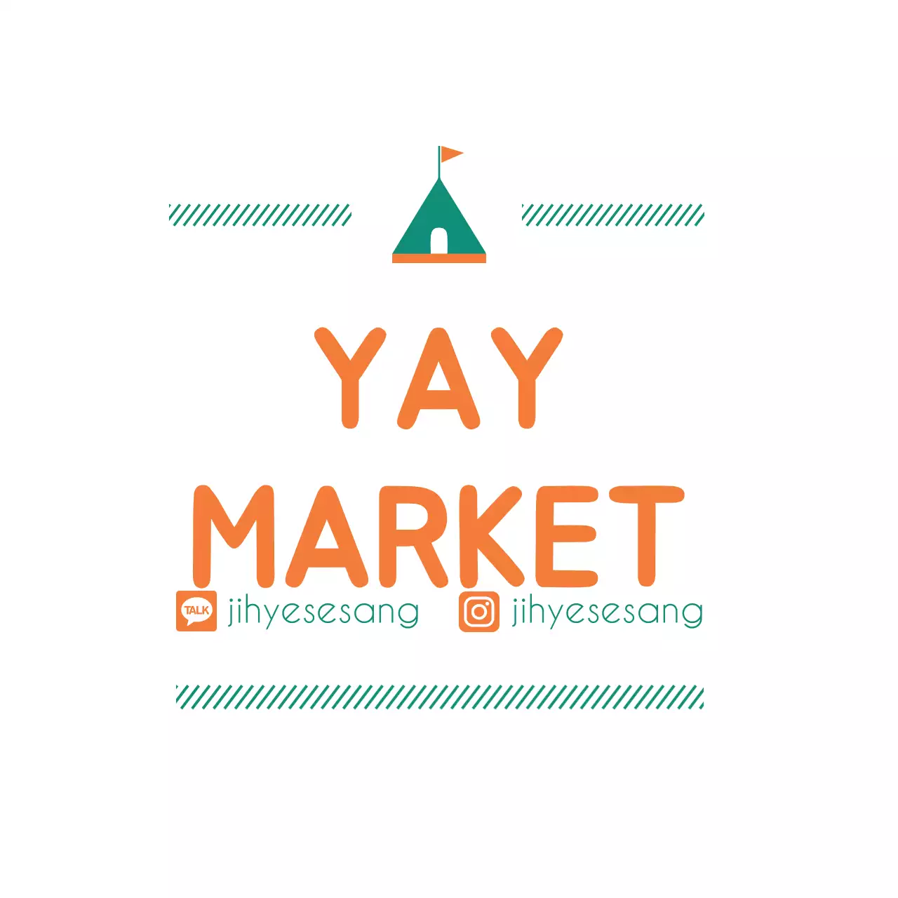 Orange Playful Market Advertisement Banner