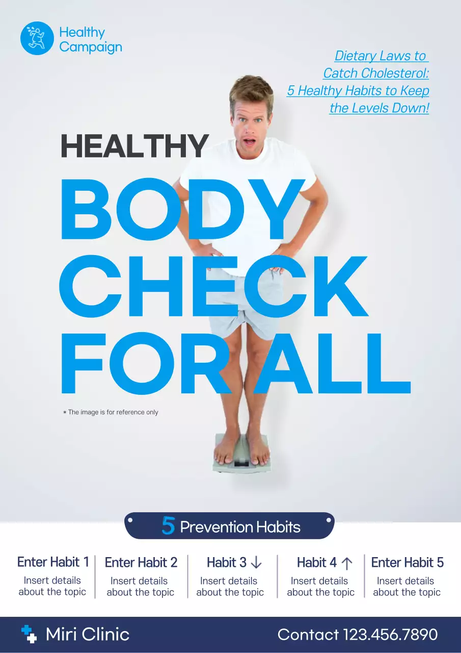 Blue Modern Health Promotion Poster