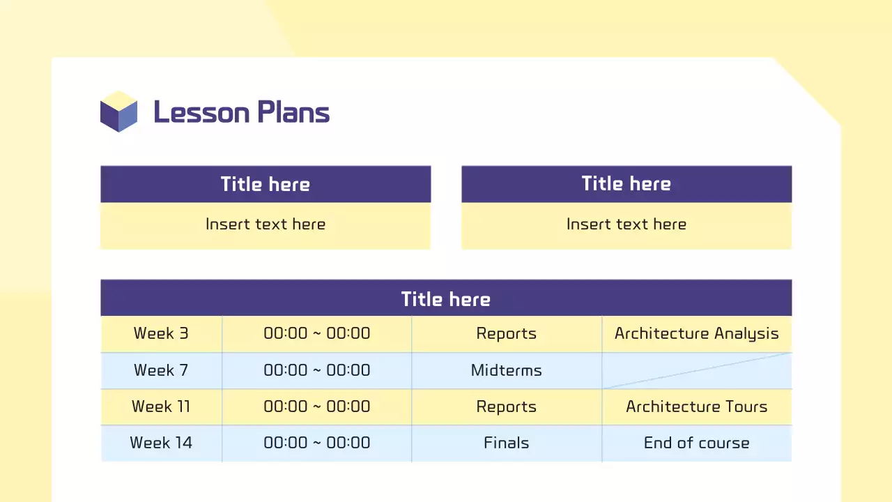 보라색 기하학적 건축 강의 프레젠테이션