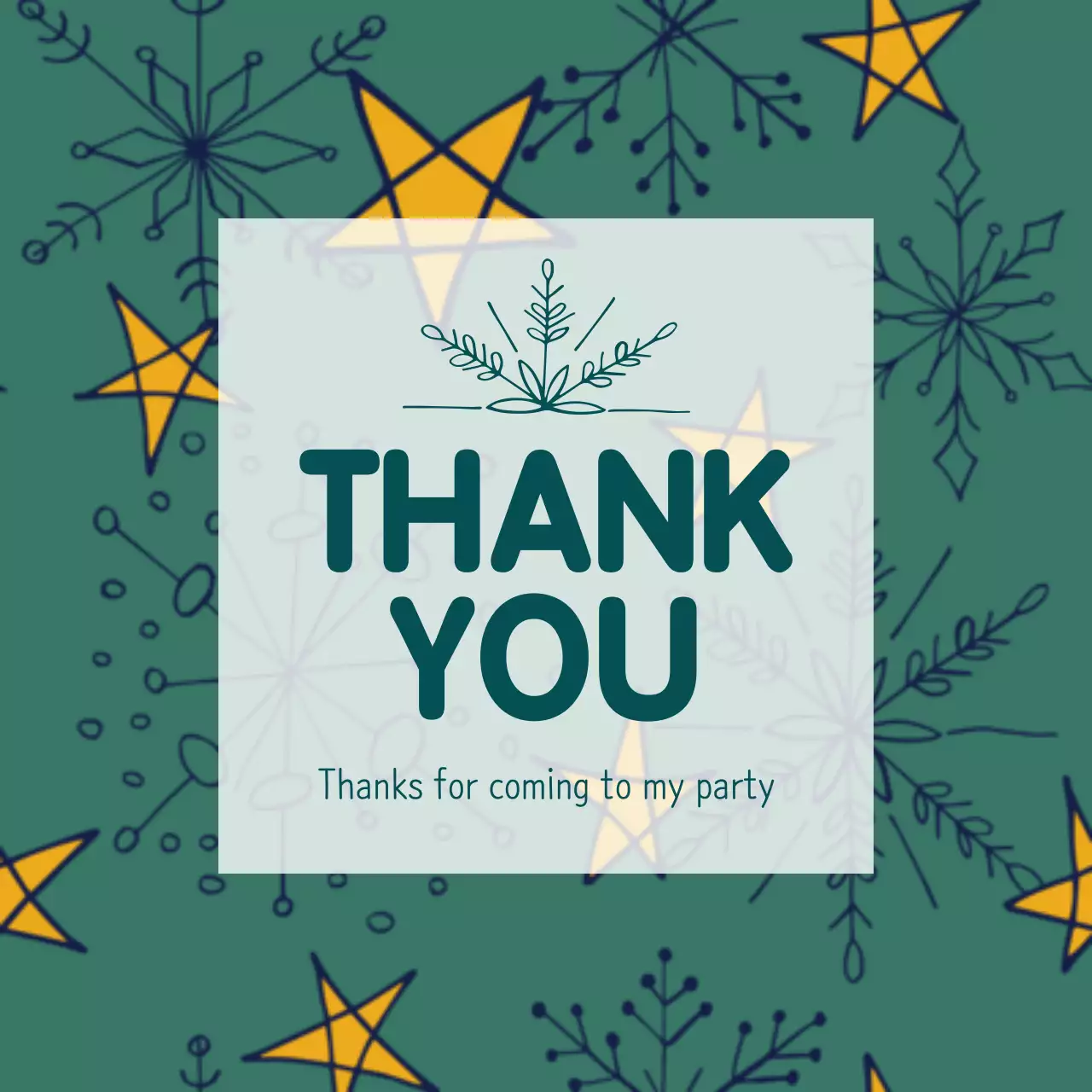 Green Traditional Thank You Card Banner