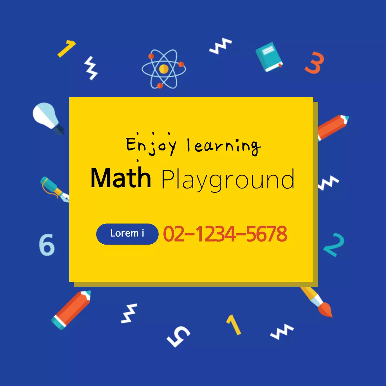 Blue Playful Math Advertisement Banner
