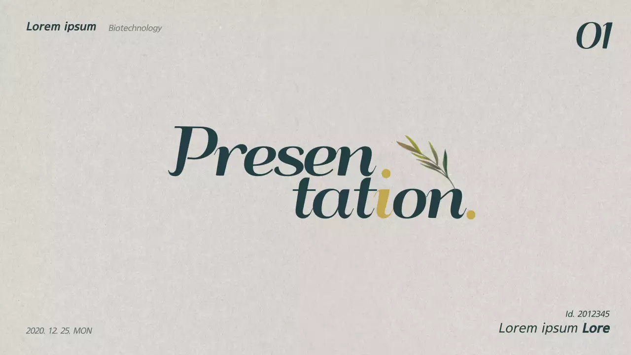 Green Botanical Document Presentation