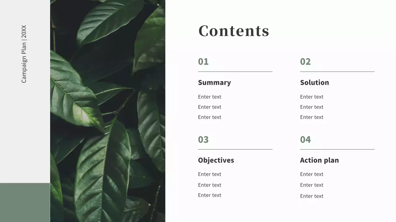 Green Modern Campaign Plan Presentation