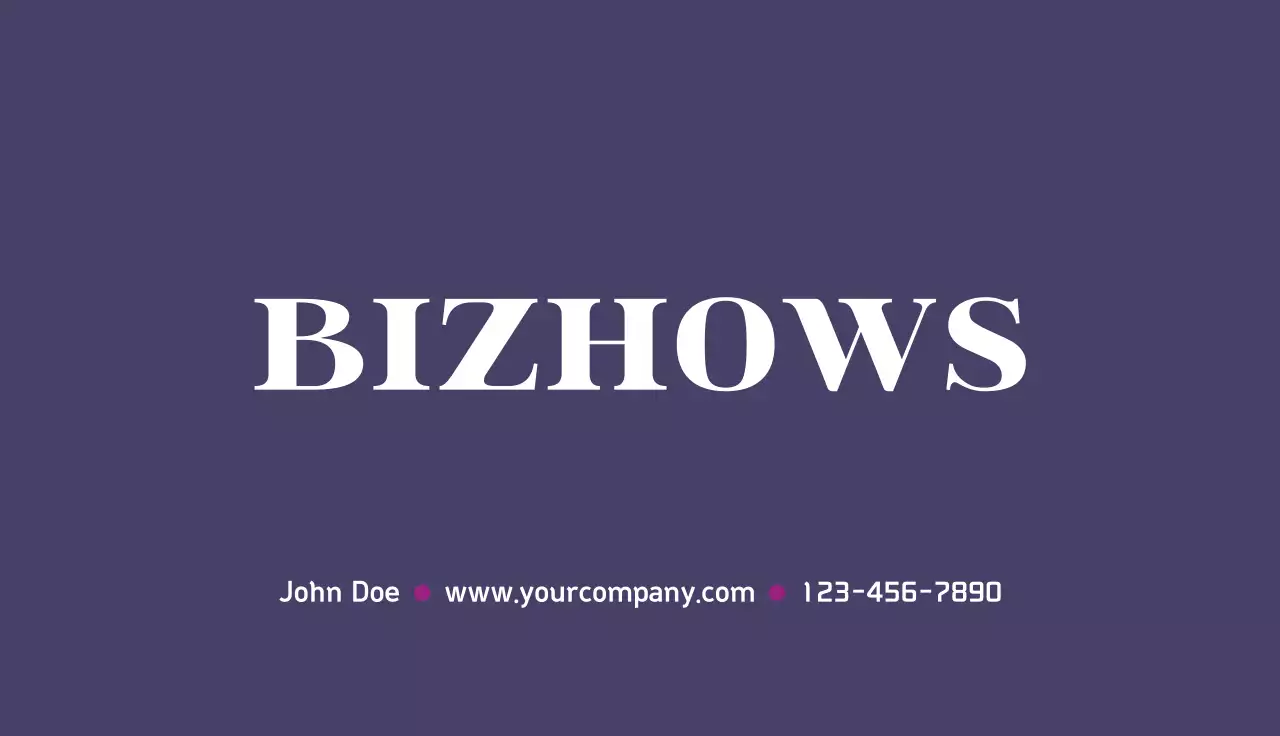 Purple Modern Business Card