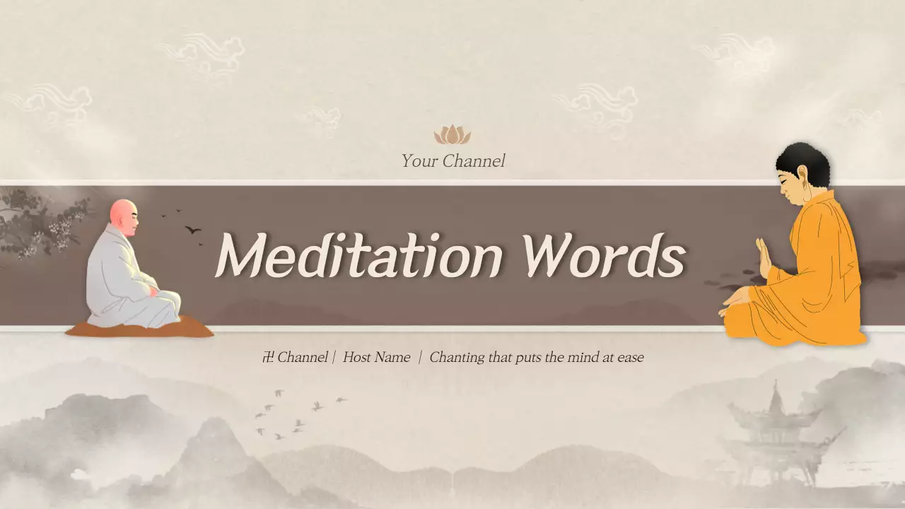 Promosi Meditasi Minimal Beige Gambar Mini YouTube