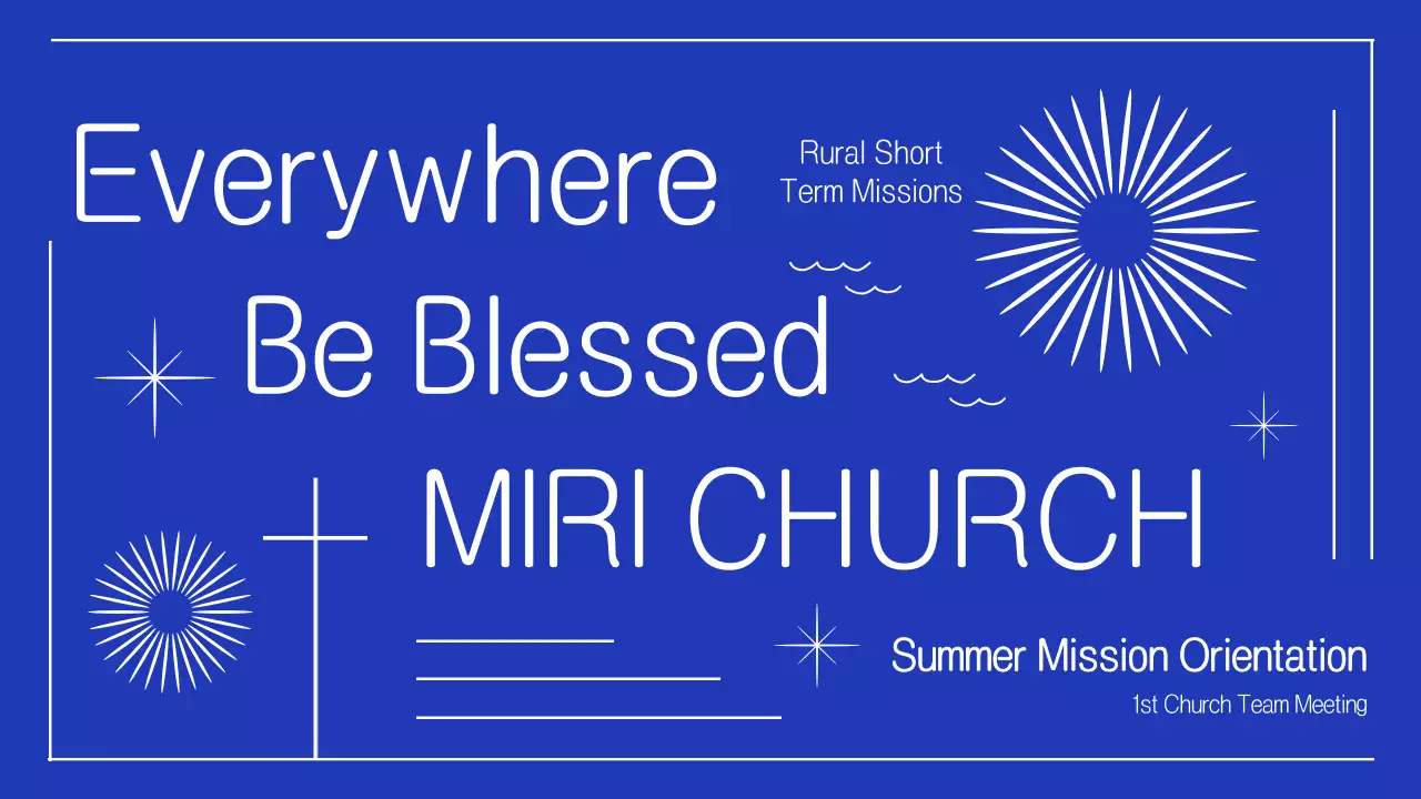 Blue Minimal Mission Announcement Presentation