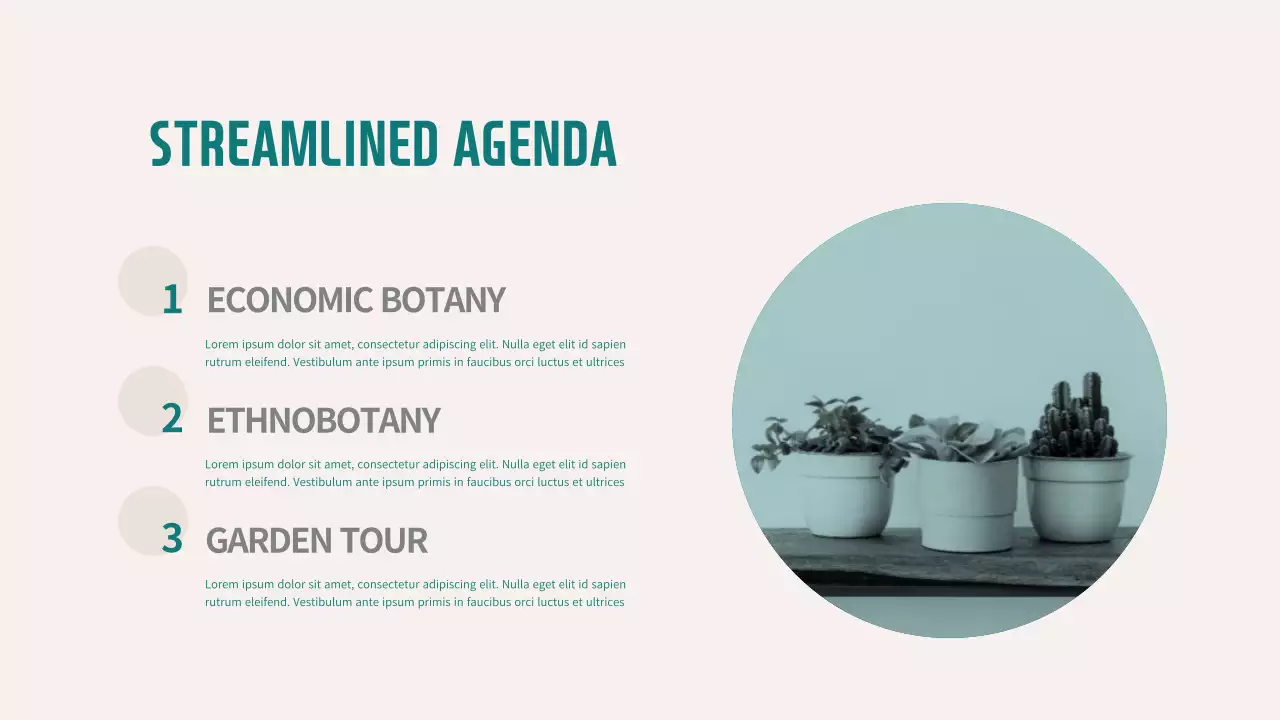 Beige Minimal Botany Agenda Infographic