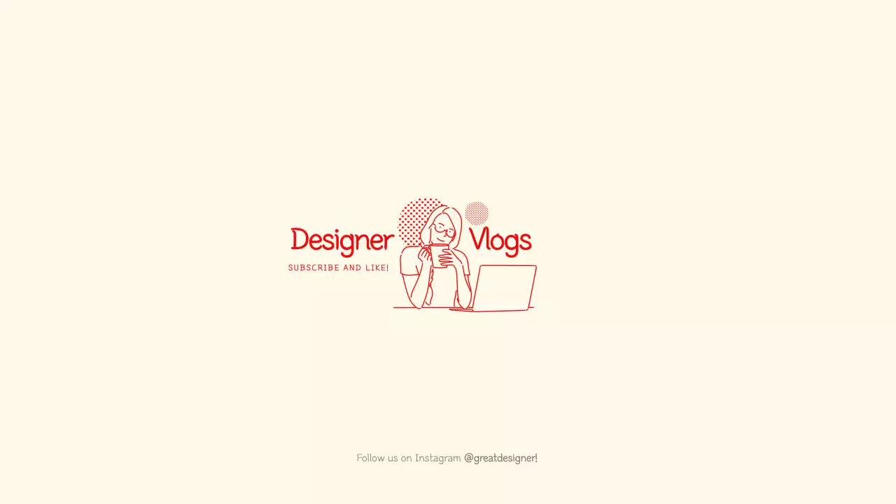 Red Minimal Vlogs 프로모션 YouTube 썸네일