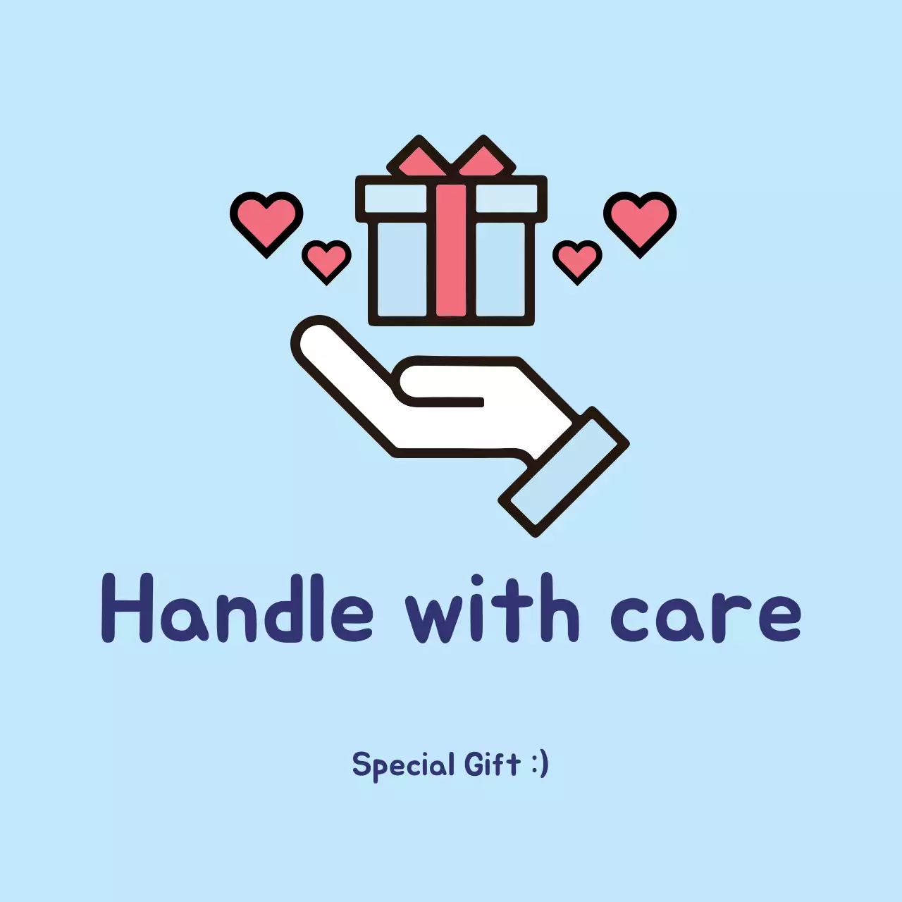 Biểu ngữ thông báo quà tặng đơn giản màu xanh