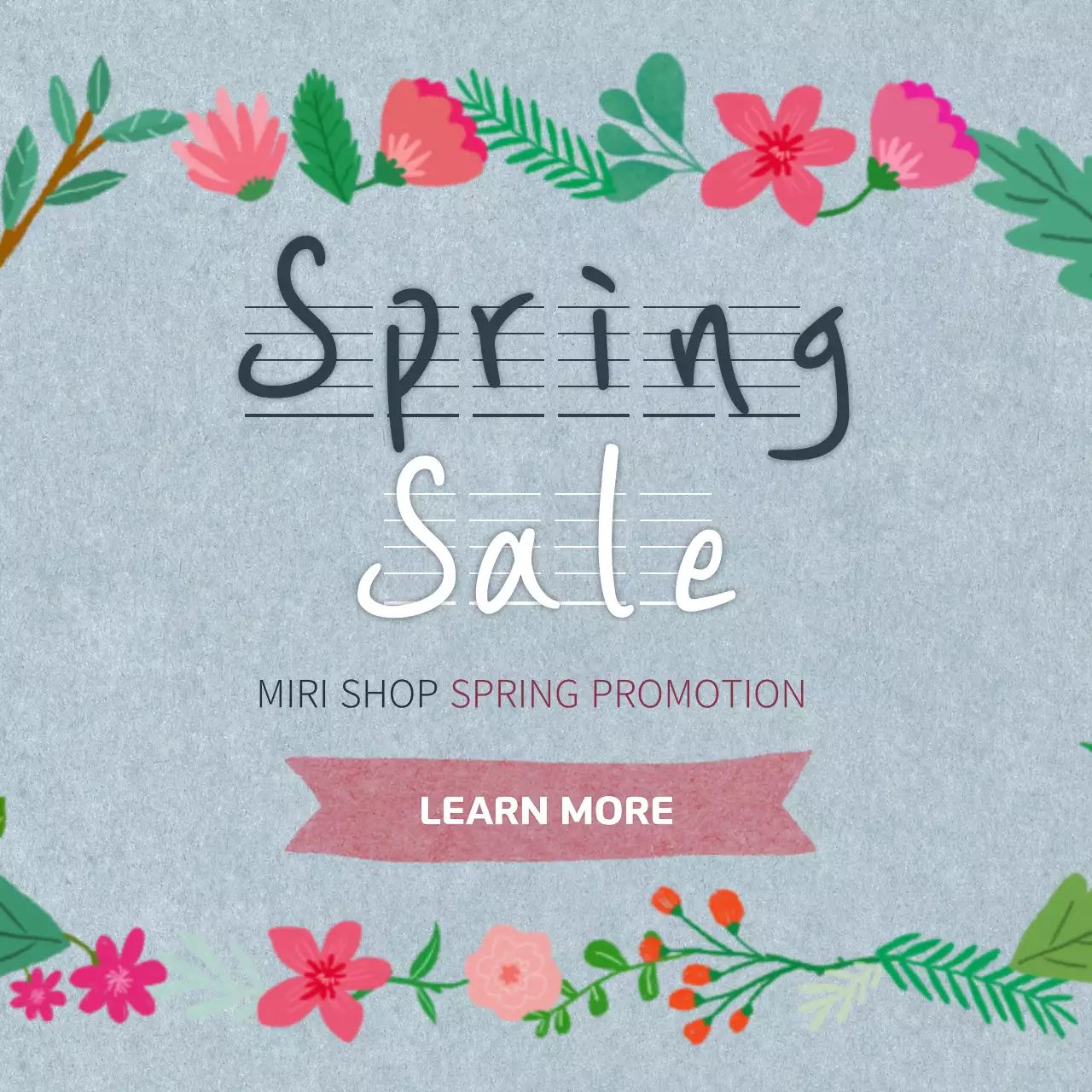 Beige Elegant Spring Promotion Instagram Post