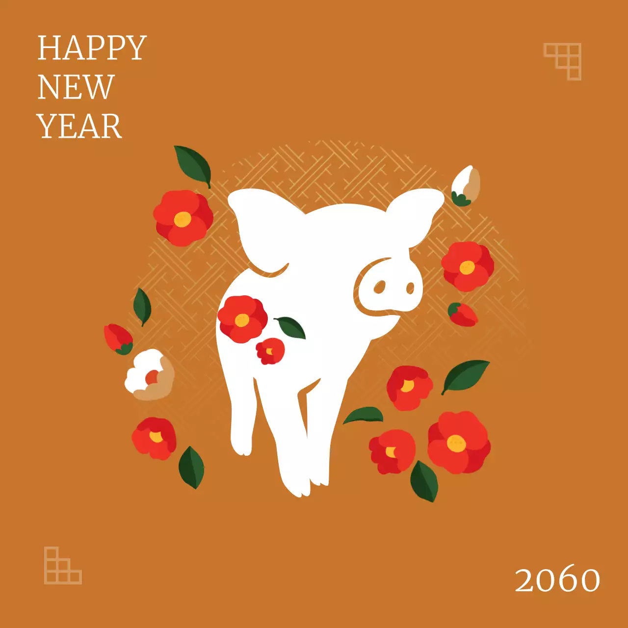 Orange Traditional New Year Invitation Instagram Post