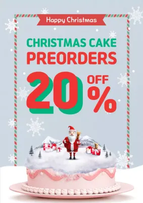 Red Traditional Christmas Promotion Poster