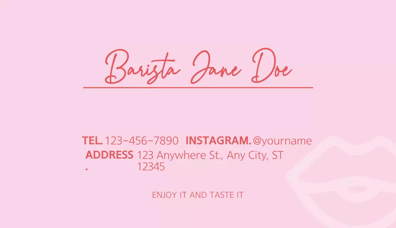 Green Modern Cafe Advertisement Business Card