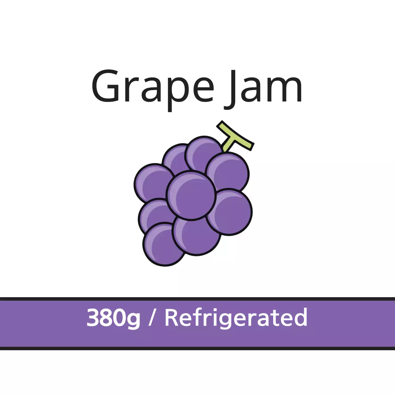 Biểu ngữ nhãn thực phẩm tối giản màu tím