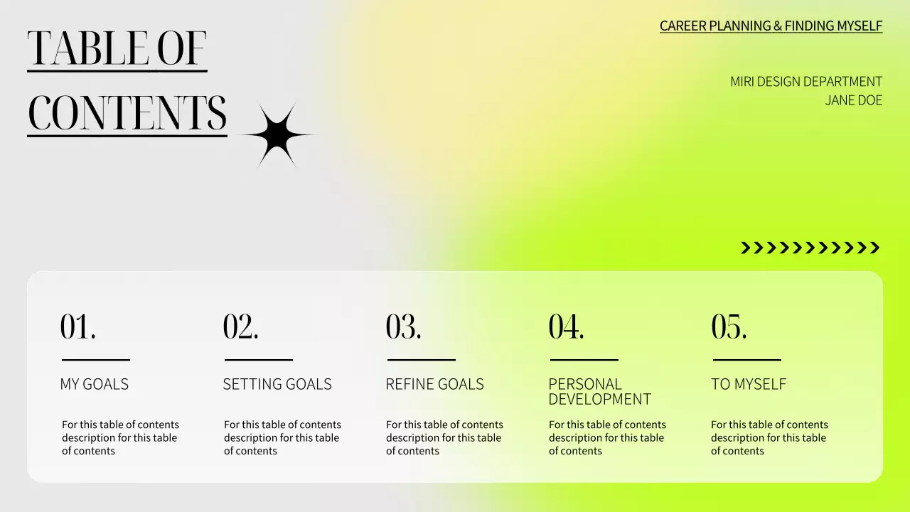 네온 미니멀 커리어 가이드 프레젠테이션