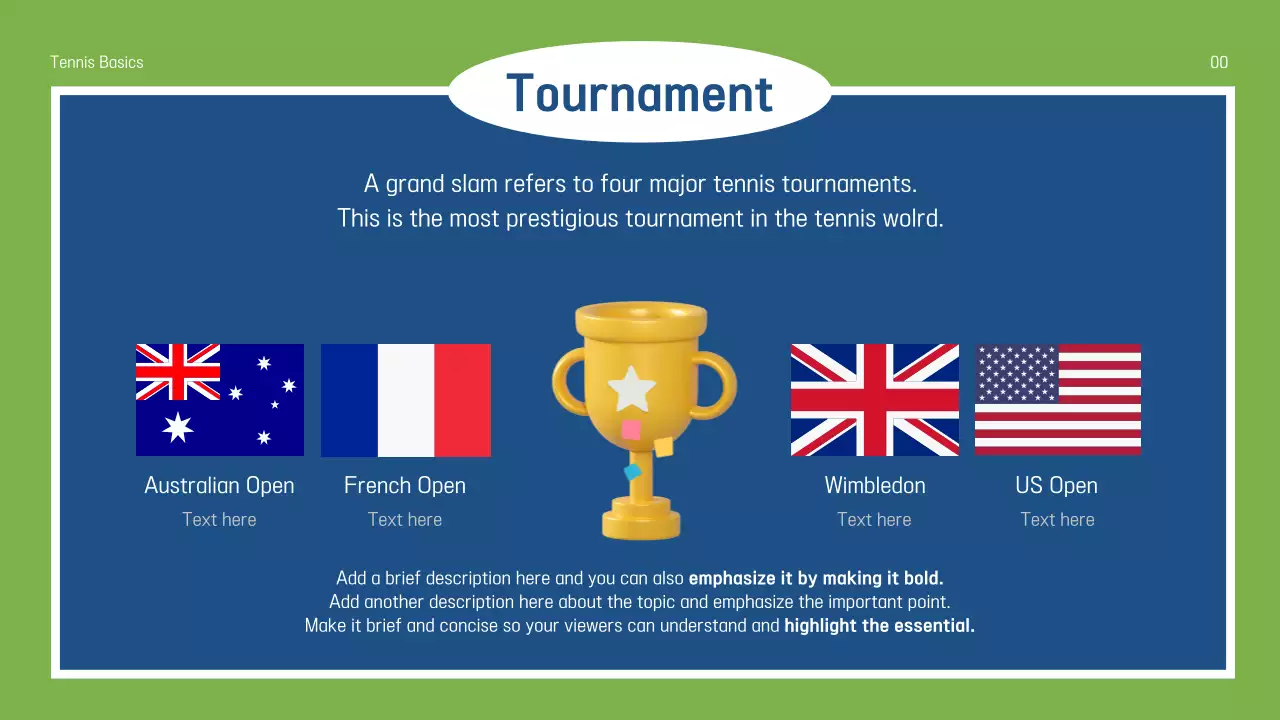 Green Minimal Tennis Guide Presentation