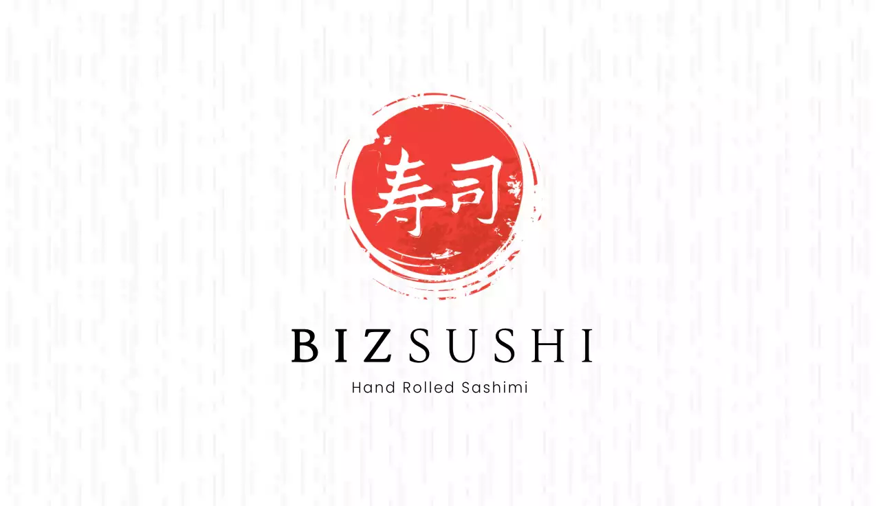 Red Traditional Sushi Promotion Business Card