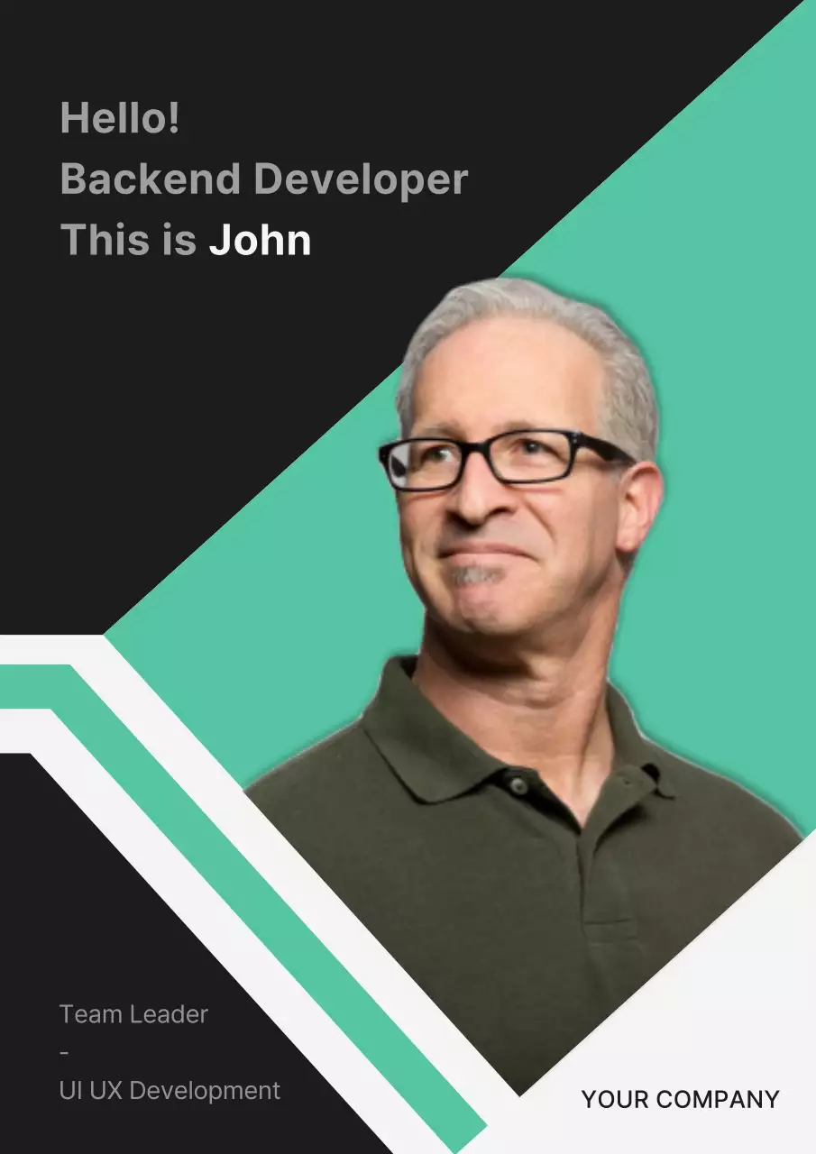 Mint Modern Developer Card Poster