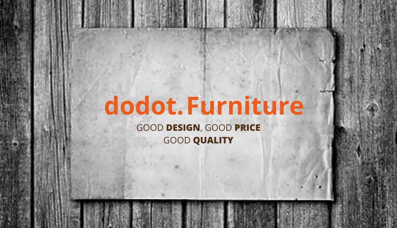 Orange Rustic Furniture Advertisement Business Card