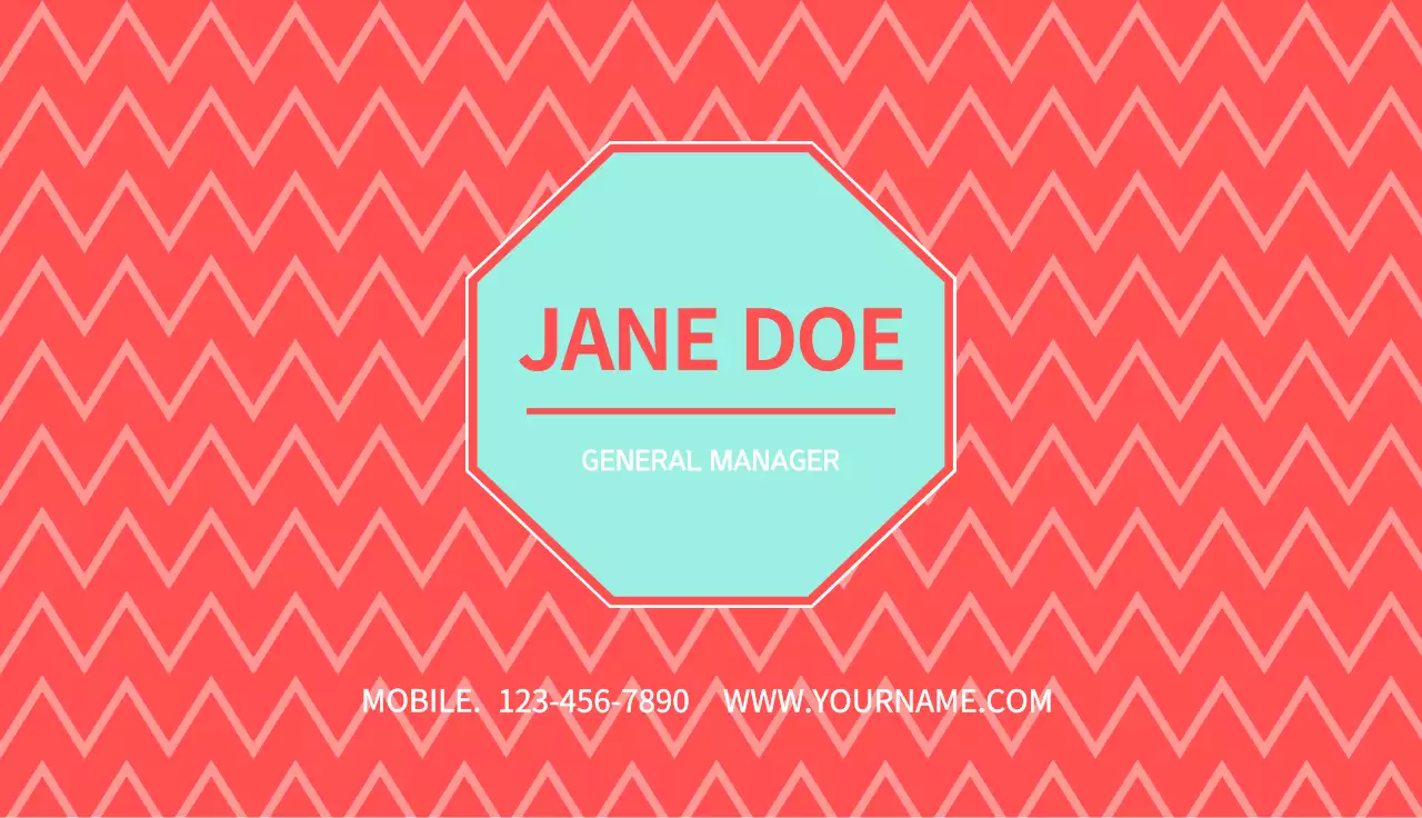 Mint Simple Business Card