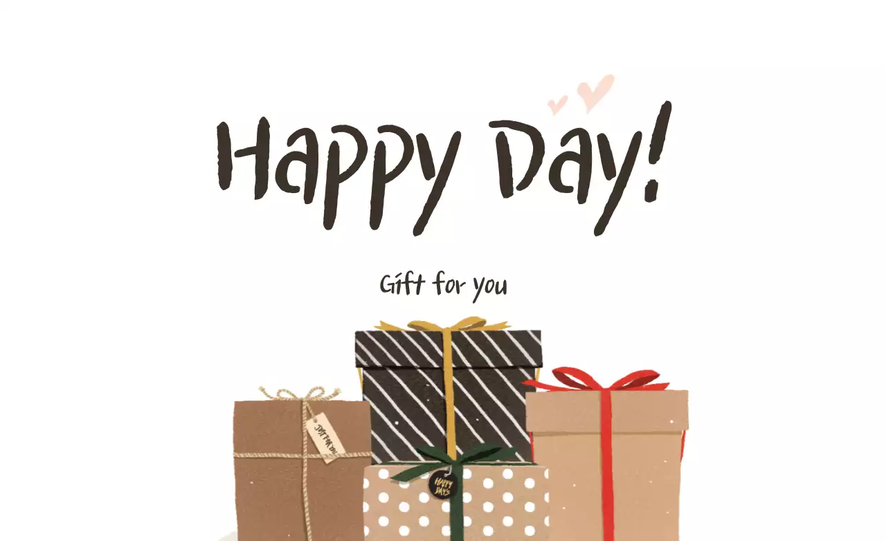 Banner de convite de presente simples bege