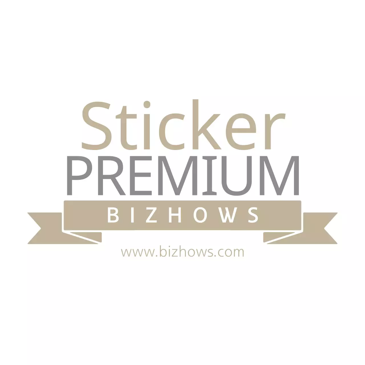 Biểu ngữ quảng cáo nhãn dán tối giản màu be