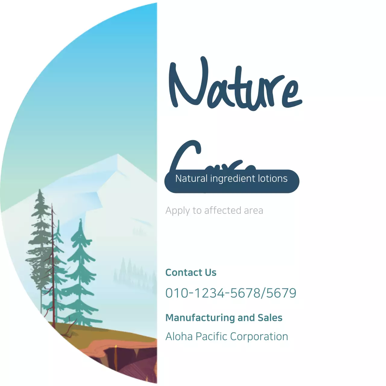 Teal Minimal Lotion Promotion Banner