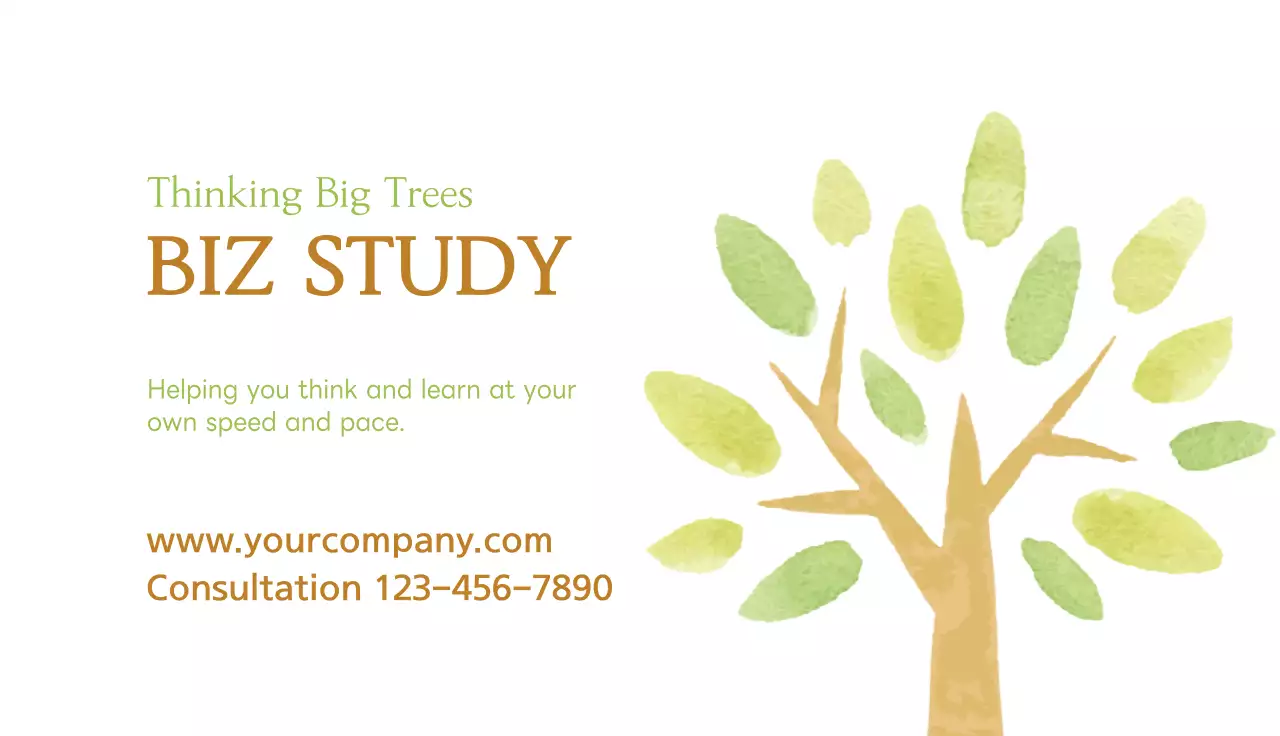 Green Minimal Promotion Business Card