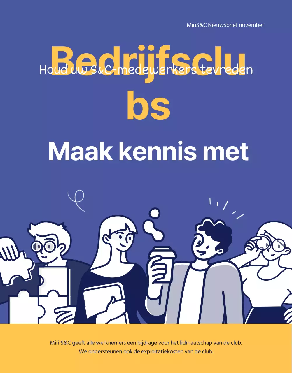 Illustratie van een paarse en gele werkomgeving