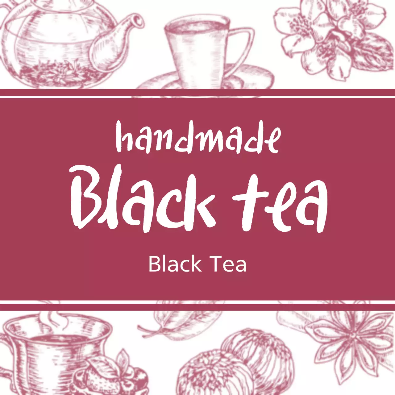 Spanduk Promosi Teh Anggur Vintage