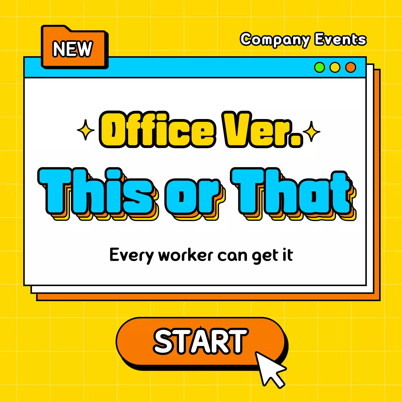 Yellow Trendy Office Event Instagram Carousel