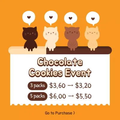 Orange Simple Cookies Promotion Instagram Post