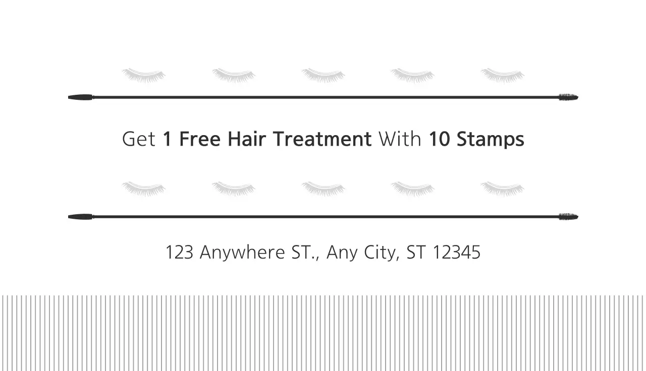 Black Minimal Beauty Promotion Business Card