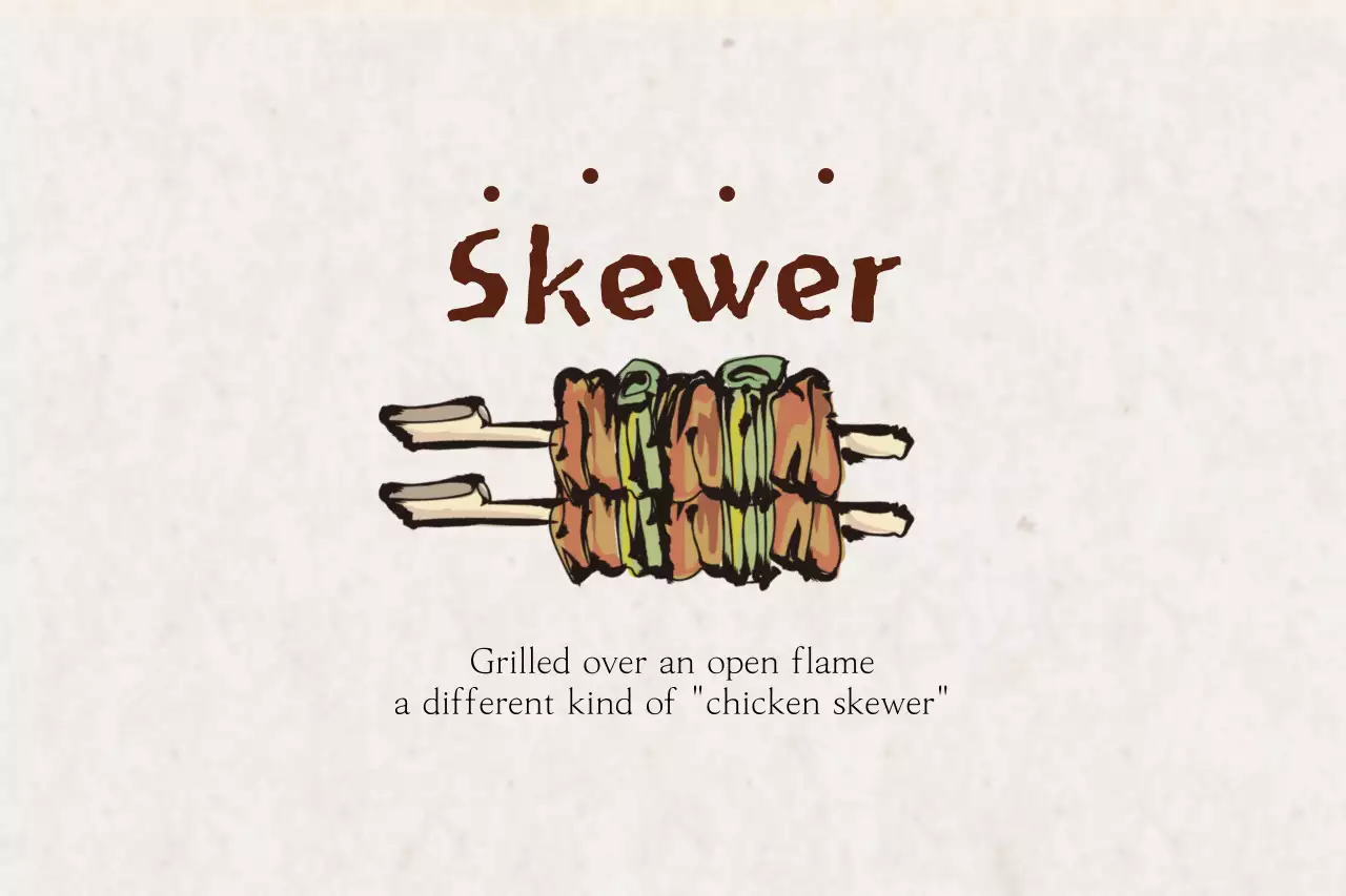 Banner de menu de espeto tradicional bege