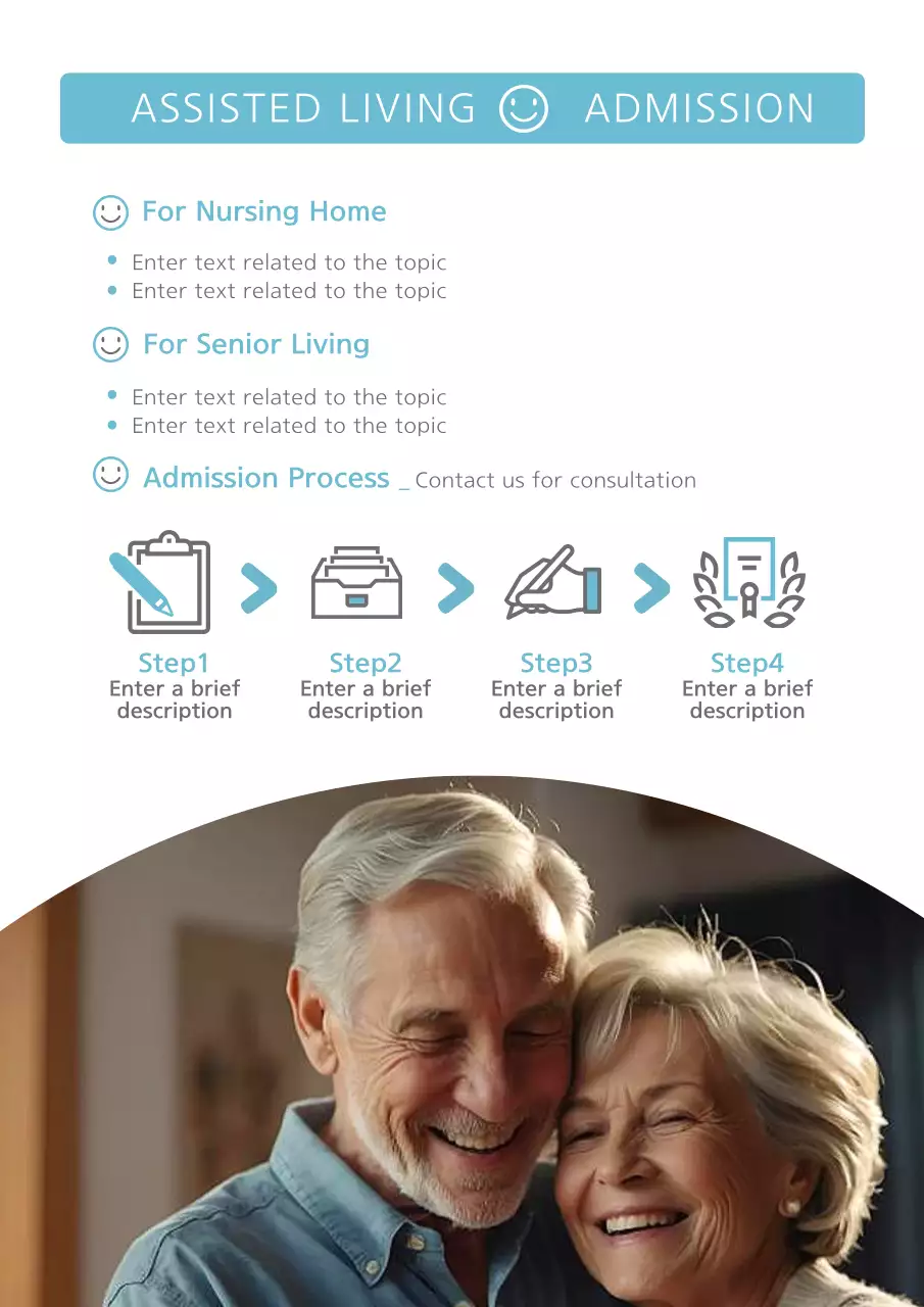 Blue Modern Assisted Living Guide Poster