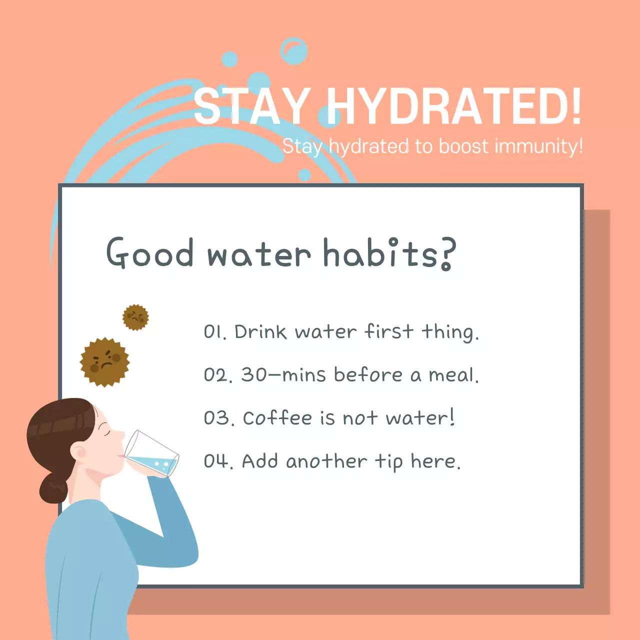 Yellow Simple Health Guideline Instagram Carousel