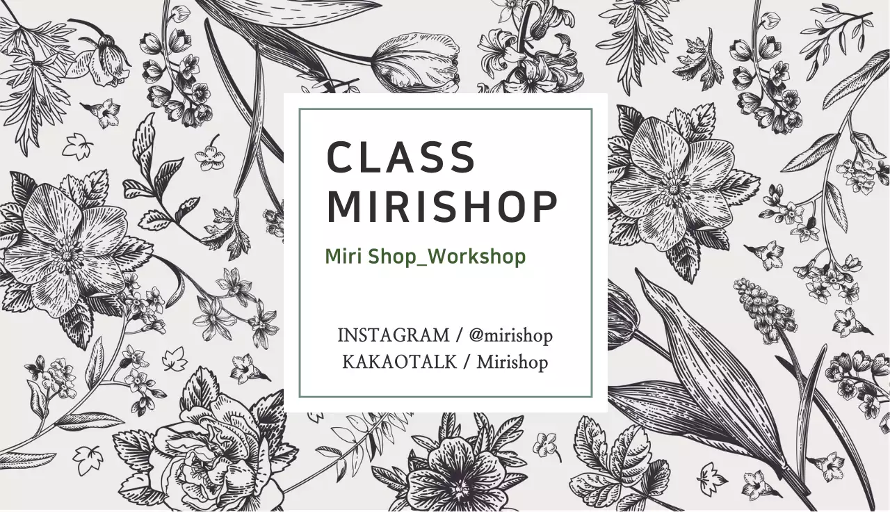 Black Floral Workshop Promotion Business Card