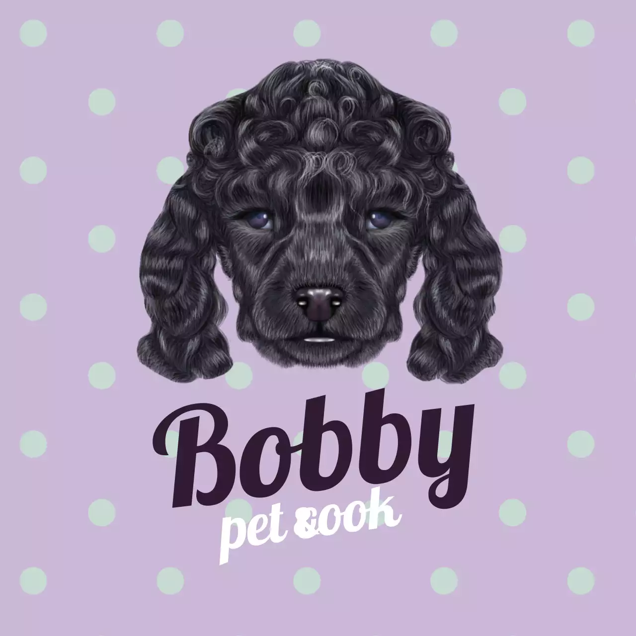 Spanduk Buku Hewan Peliharaan Minimal Lavender