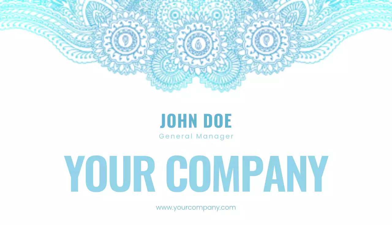 Blue Traditional Business Card