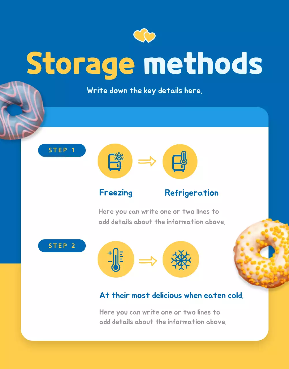 Sell donuts with a cute blue concept