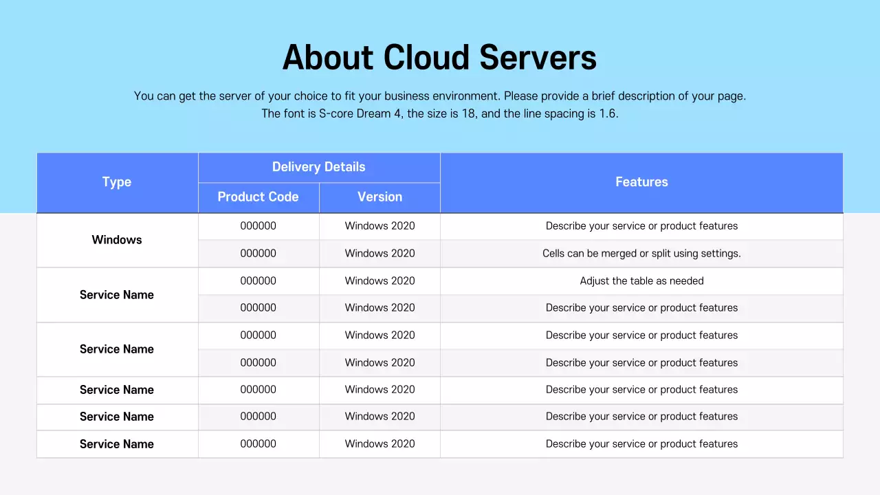 Blue Modern Cloud Information Presentation