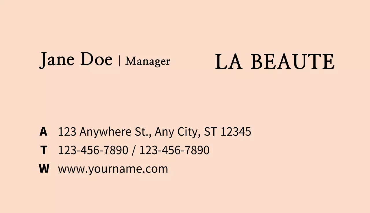 Black Elegant Cafe Business Card