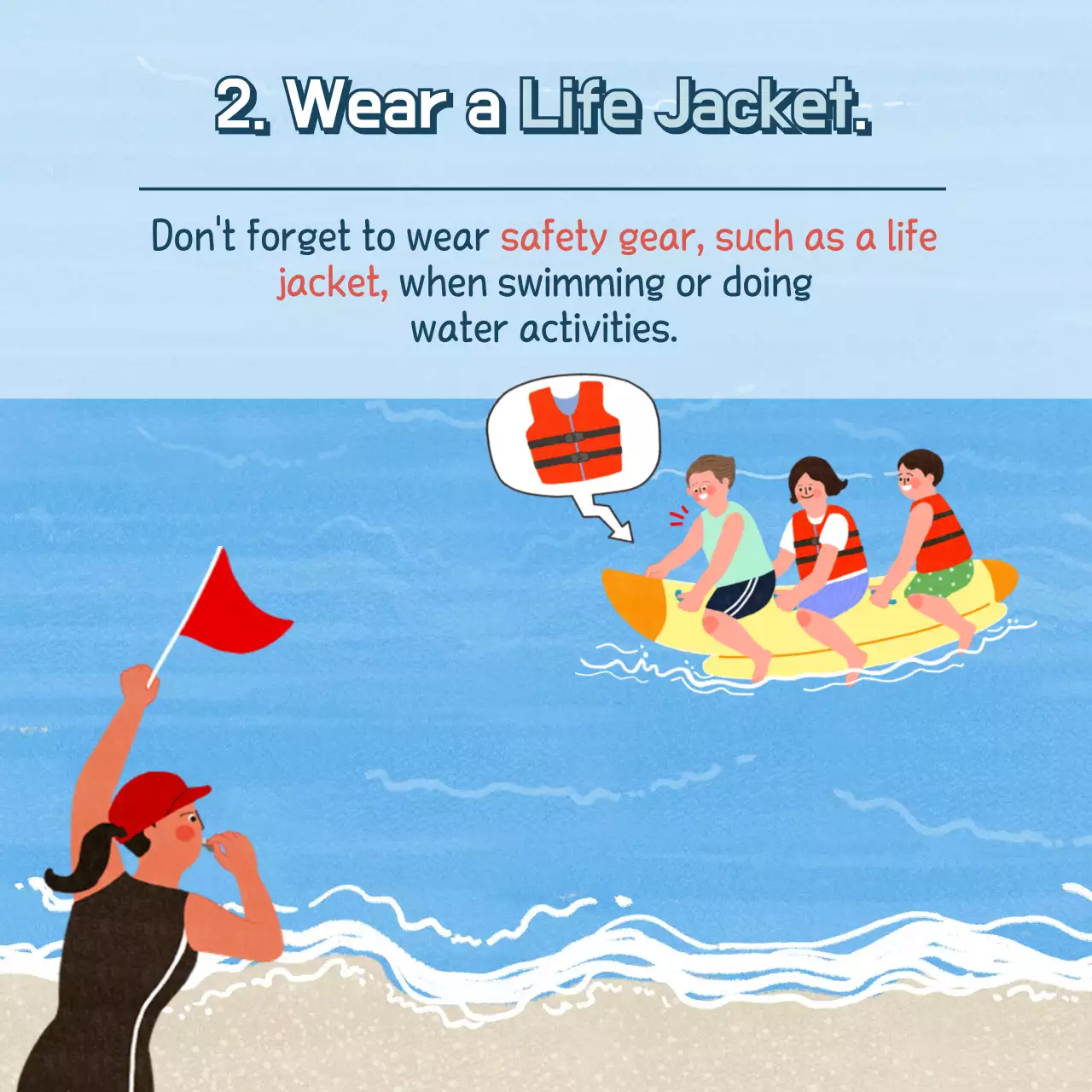 Blue Simple Beach Guide Instagram Carousel