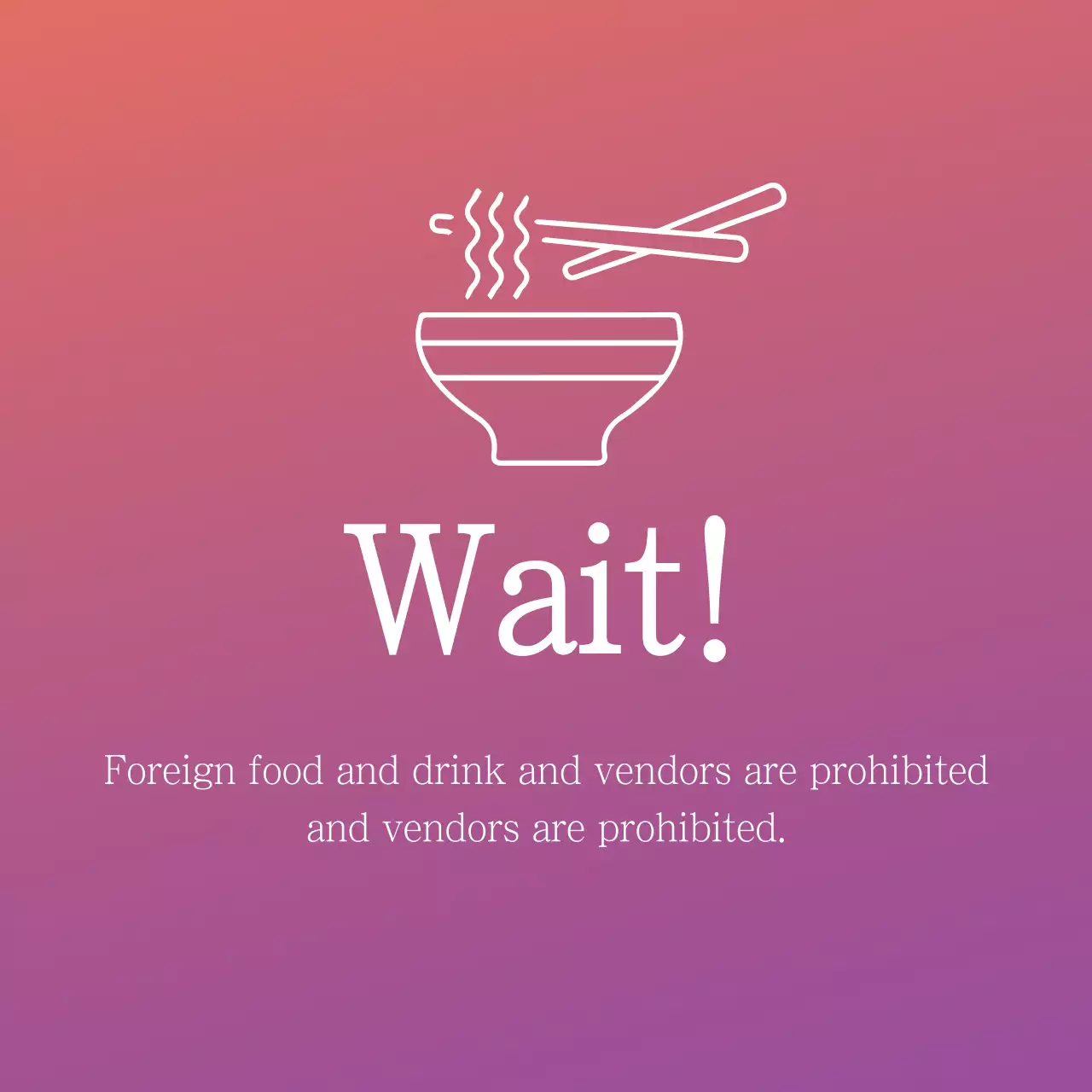 Rainbow Minimal Food Notice Banner