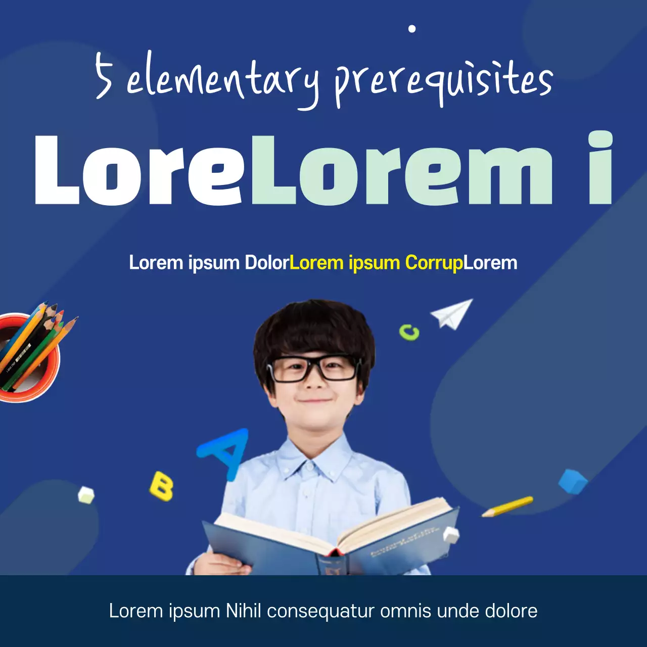 Biểu ngữ hướng dẫn giáo dục hiện đại màu xanh