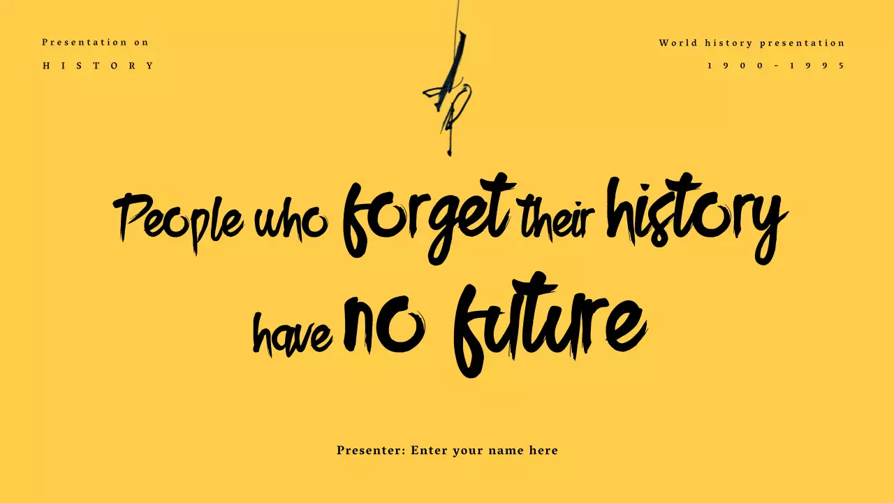 Yellow Minimal History Presentation