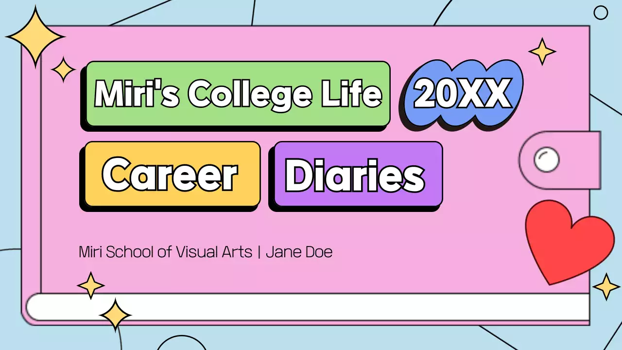 핑크 모던 컬리지 플래너 다이어리 프레젠테이션