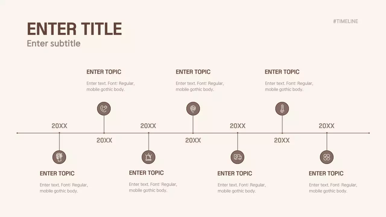 Beige Minimal Timeline Planner Infographic
