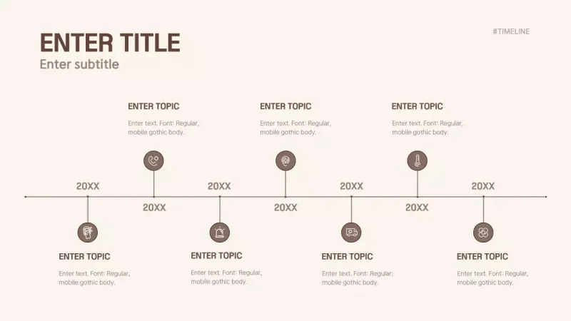 Beige Minimal Timeline Planner Infographic